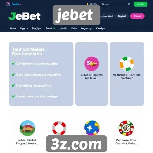 Recursos e funcionalidades do site jebet