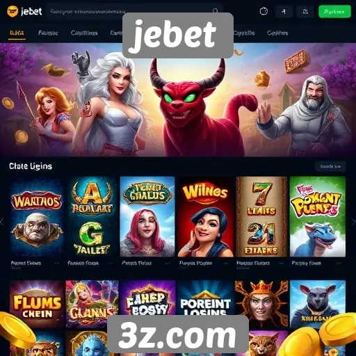 Variedade de jogos disponíveis na plataforma jebet